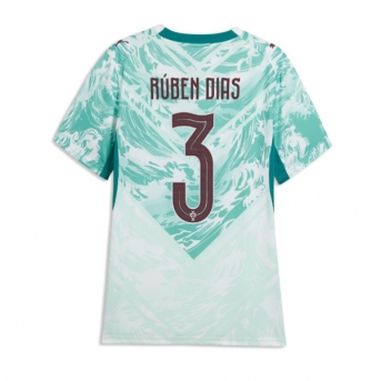 Billige Fotballdrakt Portugal Ruben Dias #3 Replika Bortedrakt Dame VM 2026 Kortermet
